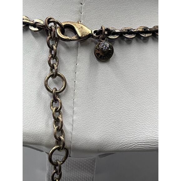 J. CREW Fan Fringe Flower Purple Orange Gold Tone Statement Bib Necklace - Picture 10 of 16